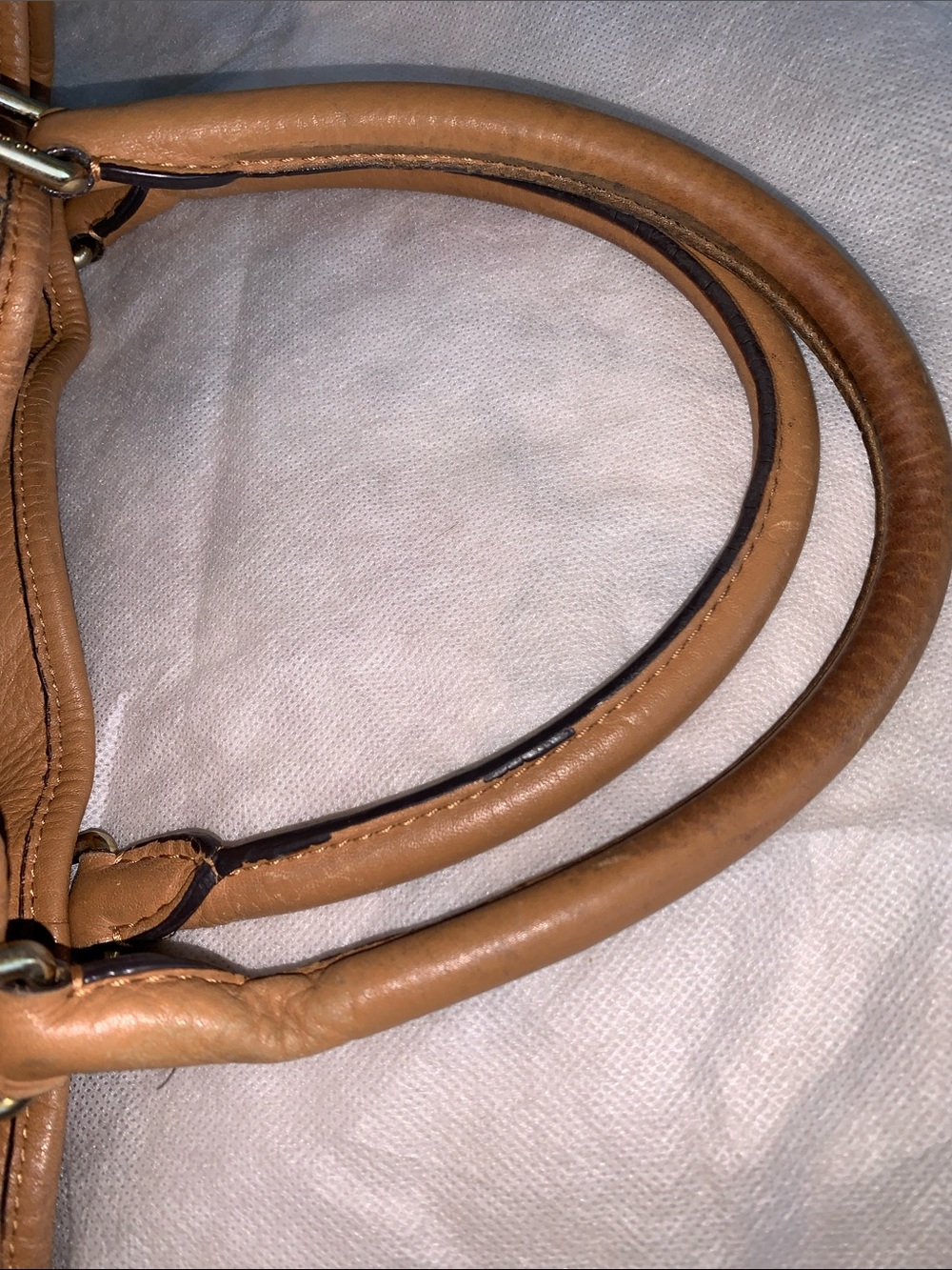 MCM Cognac Visetos Drawstring Bucket Crossbody bag with Authenticity card - Picture 7 of 13